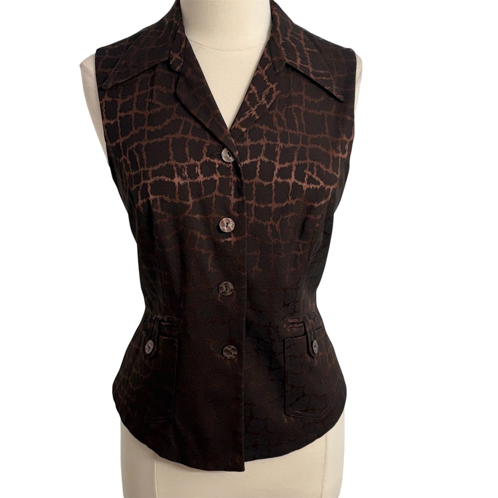 Alberto Makali Sport‎ Vintage Sleeveless Animal Print Vest